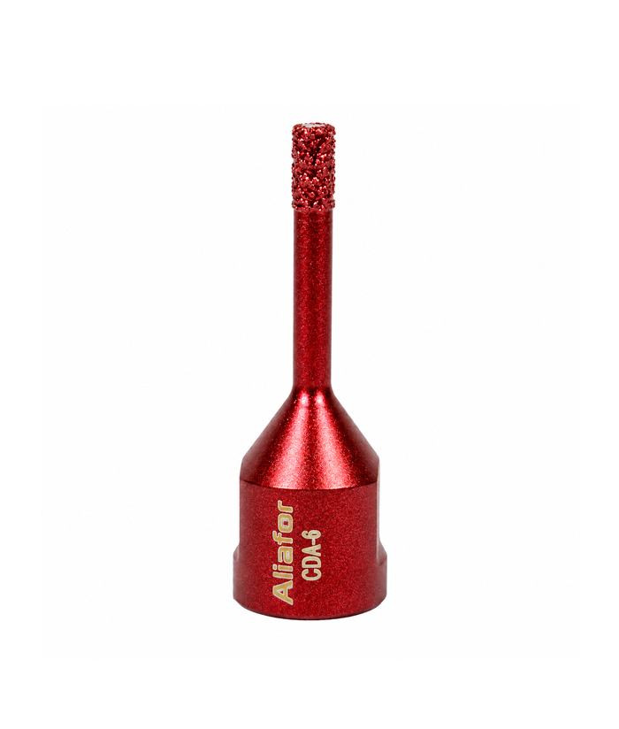 Mecha Copa Diamantada 6mm Para Amoladora Porcelanatos Cerámicos Cerámicas Corte En Seco Encastre M14 Aliafor Rojo CDA-6