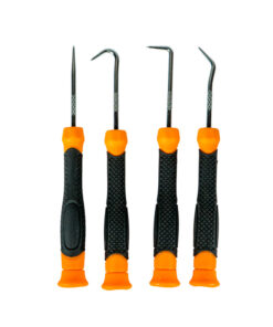 Juego Set Kit Destornilladores Perilleros De Precisión Ganchos Y Puntas Multiuso X 4 Piezas Lusqtoff Naranja L6924