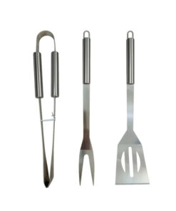 Kit Parrillero Asador x3 Piezas Tenedor Espátula Pinza 69606789