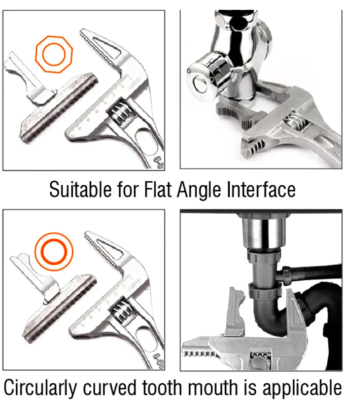 Llave Ajustable Francesa Inglesa Boca Ancha 8" 6-68 mm Harden 540428 - Imagen 4