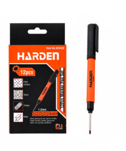 Caja X 12 Unidades Marcador Rotulador Negro 1.2mm Indeleble Permanente Punta Larga Harden 620426