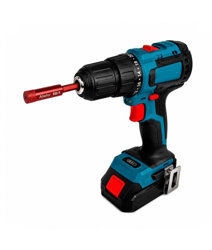Mecha Copa Diamantada 18mm Porcelanatos Cerámicos Cerámicas Corte En Seco Encastre Hexagonal Aliafor Rojo BDAS-18 - Imagen 2