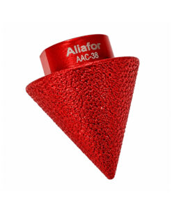 Mecha Cónica Copa Diamantada 38mm Para Amoladora Porcelanatos Cerámicos Cerámicas Corte En Seco Encastre M14 Aliafor Rojo AAC-38
