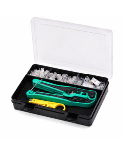 Juego Set Kit Electricista Pinza Crimpeadora 200B Crimpadora + Pelacables con Conectores Modulares JA DES8805