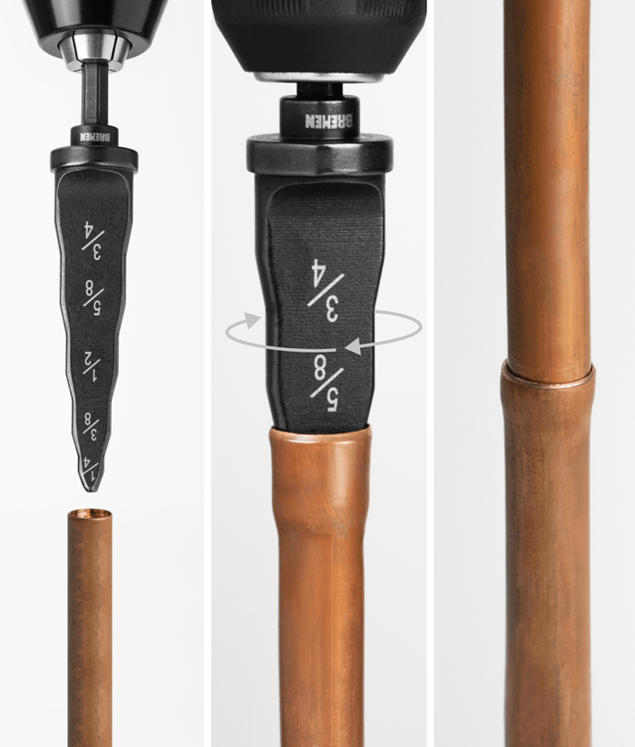 Mecha Punta Expansora Expansor 5 en 1 Múltiple Caño Cañerías Cobre Pestañas Pestañadora 1/4", 3/8", 1/2", 5/8" y 3/4" Bremen 8709 - Imagen 4