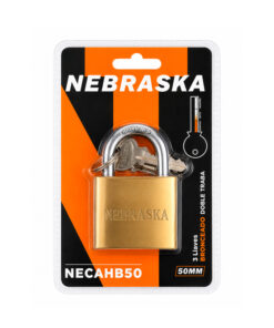 Candado Hierro Bronceado 50mm 3 Llaves Nebraska NECAHB50