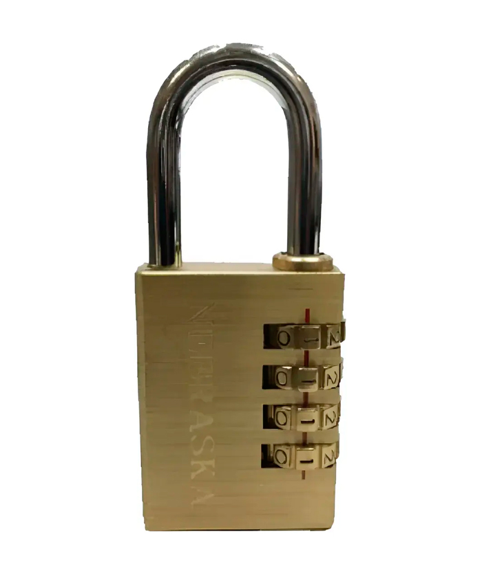 Candado Bronce Macizo 40mm 4 Combinaciones Nebraska NECABRC40 - Imagen 2