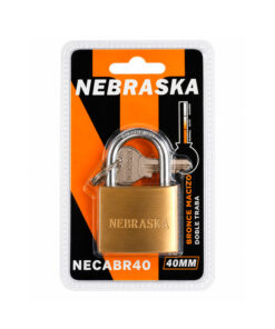 Candado De Bronce Macizo 40mm Con 3 Llaves Nebraska NECABR40