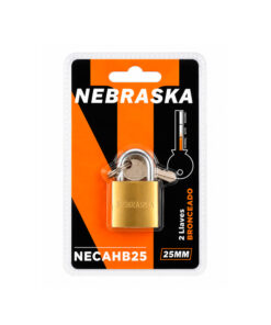 Candado Hierro Bronceado 25mm 2 Llaves Nebraska NECAHB25