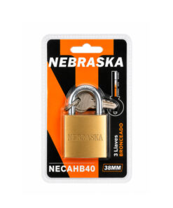 Candado Hierro Bronceado 38mm 3 Llaves Nebraska NECAHB40