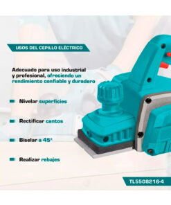 Alternative view of Cepillo Cepilladora Garlopa Rebajadora de Mano Eléctrica Eléctrico Industrial 550W Total TL5508216-4