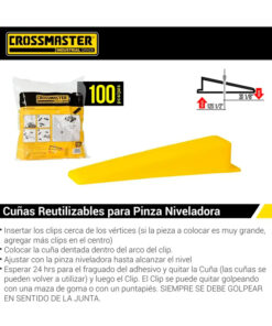 Alternative view of Cuña Para Pinza 3mm a 12mm Niveladora Cerámico Bolsa X 100 Unidades Nivelación de Azulejos Pisos Porcelanato Cerámica Cerámico Crossmaster 9932630