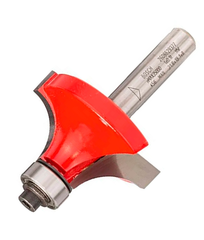 Fresa Expert Para Router Fresadora Tupí Redondeadora Con Rodamiento Encastre 8mm x 38,1 x 19 mm Bosch 2608629377