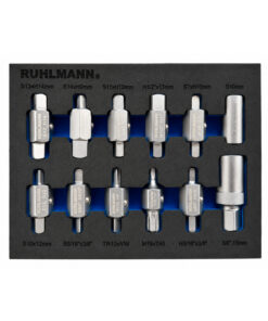 Juego Set Kit Puntas Extractor Drenaje Aceite Carter Transmisión x 12 Piezas Ruhlmann RU43364