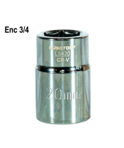 Tubo Bocallave Hexagonal 20mm Encastre 3/4" Milimétrico Lusqtoff L5420