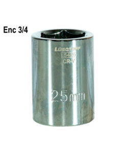 Tubo Bocallave Hexagonal 25mm Encastre 3/4" Milimétrico Lusqtoff L5425