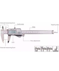 Alternative view of Calibre Digital Metalico 150mm Anti Humedad Ruhlmann RU47020