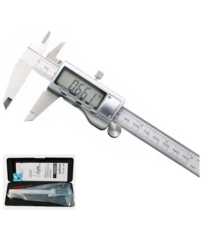 Calibre Digital Metalico 150mm Anti Humedad Ruhlmann RU47020 - Imagen 3