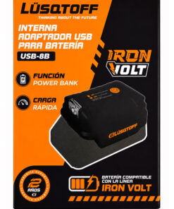 Alternative view of Cargador Usb Adaptador Batería Doble Inalámbrico Cargador Portátil Power Bank Iron Volt Con Luz Led No Incluye Batería Lusqtoff Makita LAUSB-8B