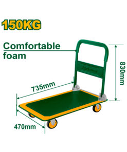 Zorra Carretilla Con Plataforma Plegable 150 Kilos Jadever JDWB1315