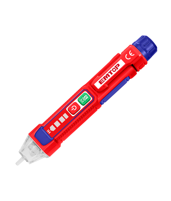 Buscapolo Inductivo Por Inducción Con Buzzer Detector de Voltaje Con Luz AC 12 - 1000V Emtop ETPL100091