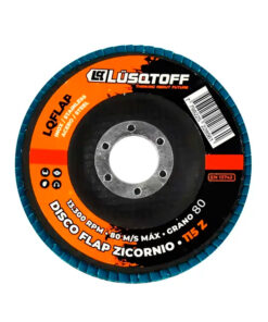 Disco Flap Zirconio Plano 115mm Grano 80 Lusqtoff LQDFLAP80