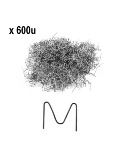 Juego Set Kit Grapas Grampas Planas Esquina Tipo M 0.8mm Térmicas x 600 Unidades Para Soldador de Plástico Soldar Paragolpes Para Lusqtoff SL50-8 Bremen 8879 Bremen 8952