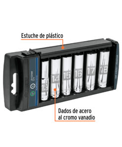 Alternative view of Juego Set Kit Tubos Bocallaves Dados Largos Serie Larga Hexagonal Encastre 1/2" 13-18mm Milimetricos  En Milímetros Milimétrica x 6 Unidades Truper 14175