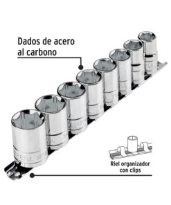 Alternative view of Juego Set Kit De Tubos Dados Bocallave En Pulgadas Encastre 1/2" Hexagonal 8 Piezas Truper 21170