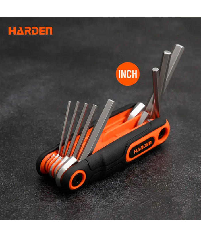 Juego Set Kit Llaves Allen 1,5mm a 8mm 8 En 1 Plegable Navaja Harden 540616 - Imagen 2