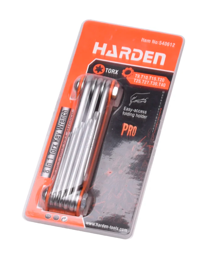 Juego Set Kit Torx Tipo Navaja Suiza 8 En 1 Plegable Harden 540612 - Imagen 4