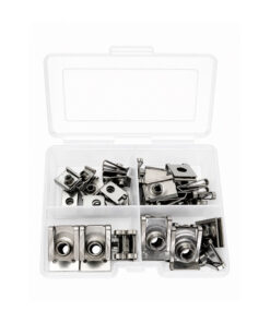 Juego Set Kit Tuercas Cuadradas Rápidas Cachas Clips Tipo U M4 M5 M6 M8 X 40 Piezas Ruhlmann RU15401
