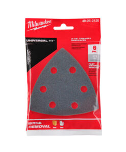 Hoja de Lija Tipo Delta Grano 120 x6 Accesorio Para Sierra Oscilatoria Oscilante Multifunción Multiuso Multimaterial Multiherramienta Milwaukee 49252120