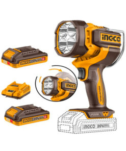 Linterna Reflector Luz Led a Batería Inalámbrica 2500lum 22.5W + Batería 2.0Ah Amper + Cargador Ingco Naranja/Amarillo CWLI20887-4