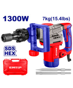 Martillo Demoledor Eléctrico Encastre Hexagonal 220V 1300W Emtop EDBRH1301
