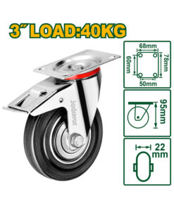 Rueda Giratoria Con Freno 3" Hasta 40 Kilos Jadever JDJL3333