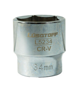 Tubo Bocallave Hexagonal 34mm Encastre 1/2" Milimétrico Lusqtoff L5234