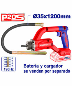 Vibrador Vibradora Para Hormigón Cemento A Batería Inalámbrico 20V 2500 RPM 35 X 1200 MM Diseño Tipo Taladro Emtop ECVLI202502