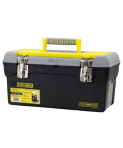 Caja de Herramientas 420 x 225 x 210 mm Porta Plástica Con Cierres Metálicos Negra / Amarilla Crossmaster 9931060