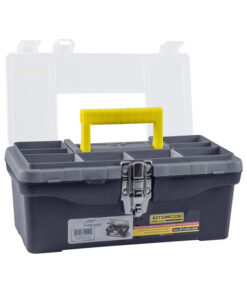 Alternative view of Caja de Herramientas 320 x 180 x 130 mm Porta Plástica Con Cierres Metálicos Negra / Amarilla Crossmaster 9931056