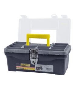 Caja de Herramientas 320 x 180 x 130 mm Porta Plástica Con Cierres Metálicos Negra / Amarilla Crossmaster 9931056