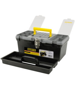 Caja de Herramientas 395 x 223 x 165 mm Porta Plástica Con Cierres Metálicos Negra / Amarilla Crossmaster 9931058