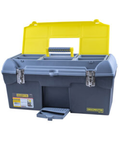 Caja de Herramientas 595 x 285 x 284 mm Porta Plástica Con Cierres Metálicos Negra / Amarilla Crossmaster 9931064