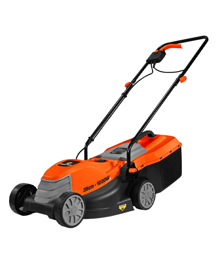 Cortadora de Pasto Césped Eléctrica 1200W 320mm Con Bolsa 3 Niveles Dowen Pagio Naranja/Negro CCE320H 9995312