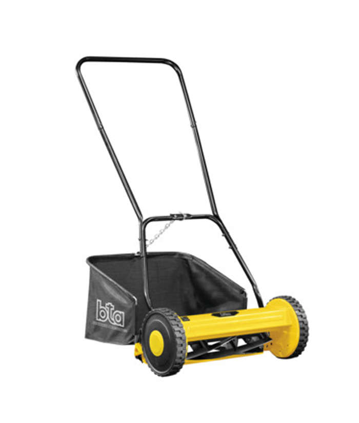 Cortadora de Pasto Césped Manual Helicoidal 400mm con Recolector Bolsa 23 Litros Empuje BTA EHR16 Amarilla 872953