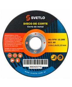 Disco De Corte Metal 115 X 1.6 MM Svetlo DCIST11516