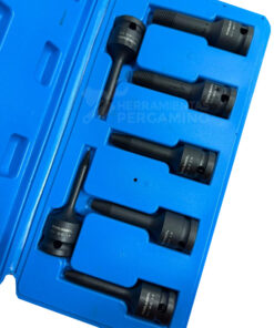 Alternative view of Juego Set Kit Extractores de Tornillos Rotos Quebrados De Impacto Tipo Espiral Espárragos Bulones Encastre 1/2" Para Llave de Impacto Rosca Izquierda Ruhlmann RU43383