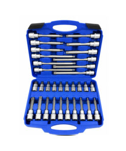 Juego Set Kit Maletín De Tubos Bocallaves con Punta Torx Cortos y Largas Encastre 1/2" x 32 piezas Ruhlmann RU43386