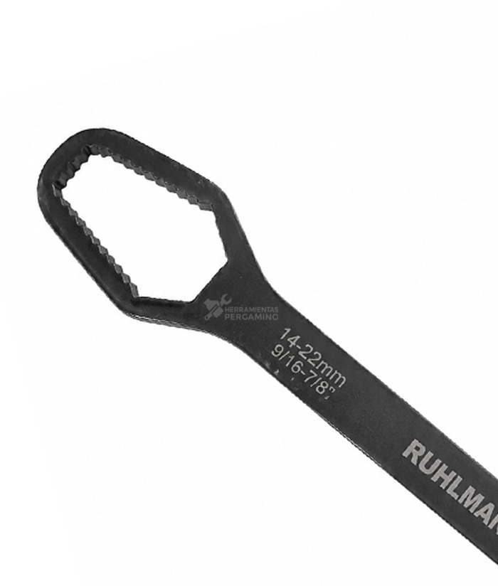 Llave Combinada Multiuso 8 a 22mm Multifunción Universal Autoajustable Doble Boca Ruhlmann RU43376 - Imagen 3