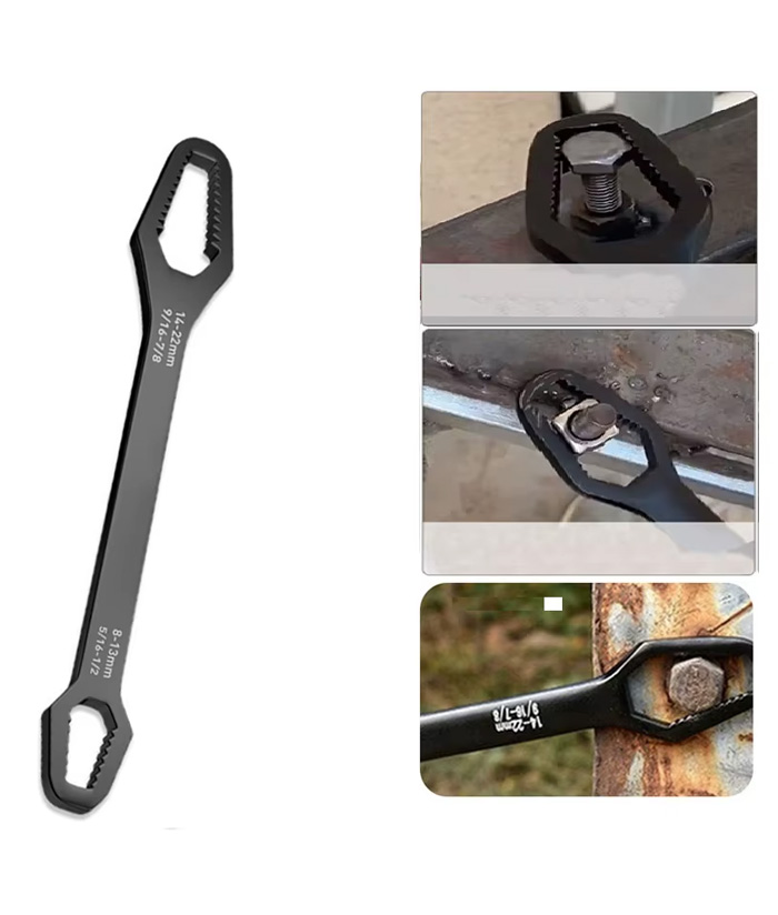 Llave Combinada Multiuso 8 a 22mm Multifunción Universal Autoajustable Doble Boca Ruhlmann RU43376 - Imagen 2